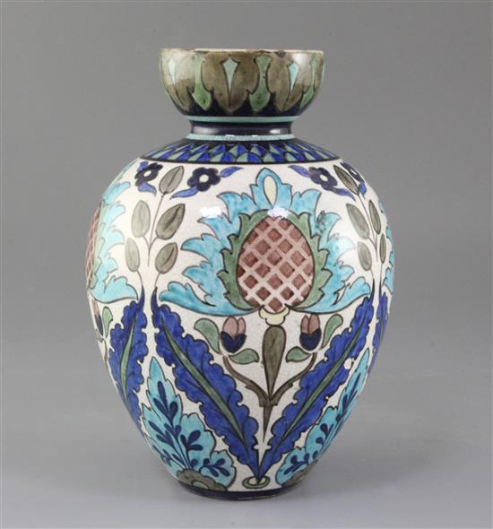 A Burmantofts faience Persian vase, height 23.5cm